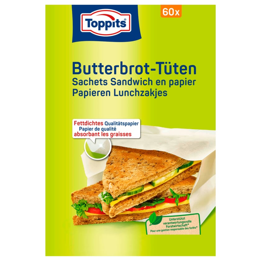 Toppits Butterbrot-Tüten 60 Stück